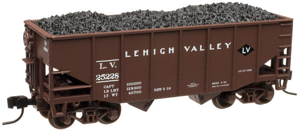 Atlas 41343 N 55t 2-Bay Fishbelly Hopper LV #25052/brn