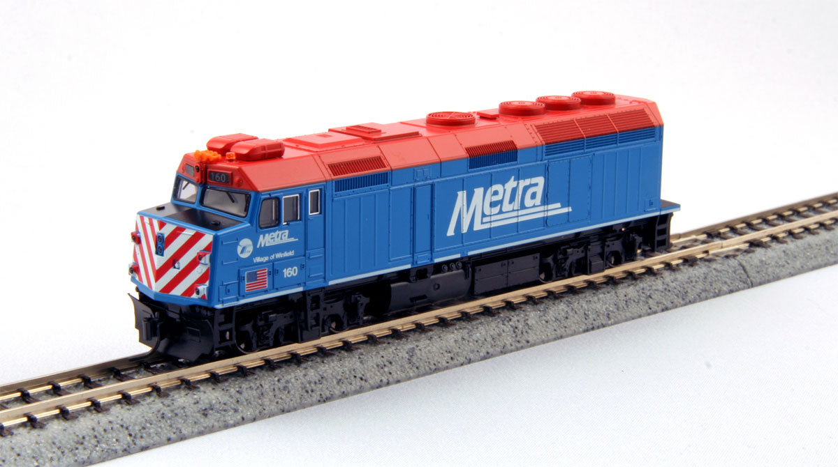 Kato 176-9102 N Chicago Metra F40PH Diesel Locomotive #160