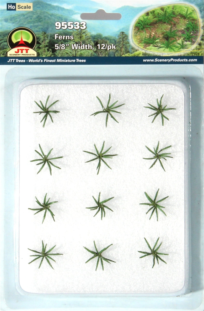JTT Scenery Products 95533 HO 5/8'' Ferns (Pack of 12)