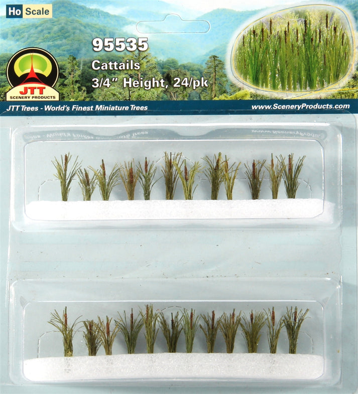 JTT Scenery Products 95535 HO 3/4" Cattails (Pack of 24) Trainz