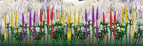 JTT Scenery Products 95541 HO 1/2'' Lupines (Pack of 8)