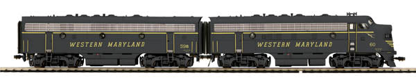 MTH 80-2111-0 HO Western Maryland F7 A/B Diesel Locomotive DCC Ready #60/#402