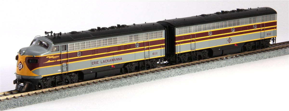 MTH 80-2123-0 HO Erie Lackawanna F7 A/B Diesel Set #6111/#6112 - DCC Ready