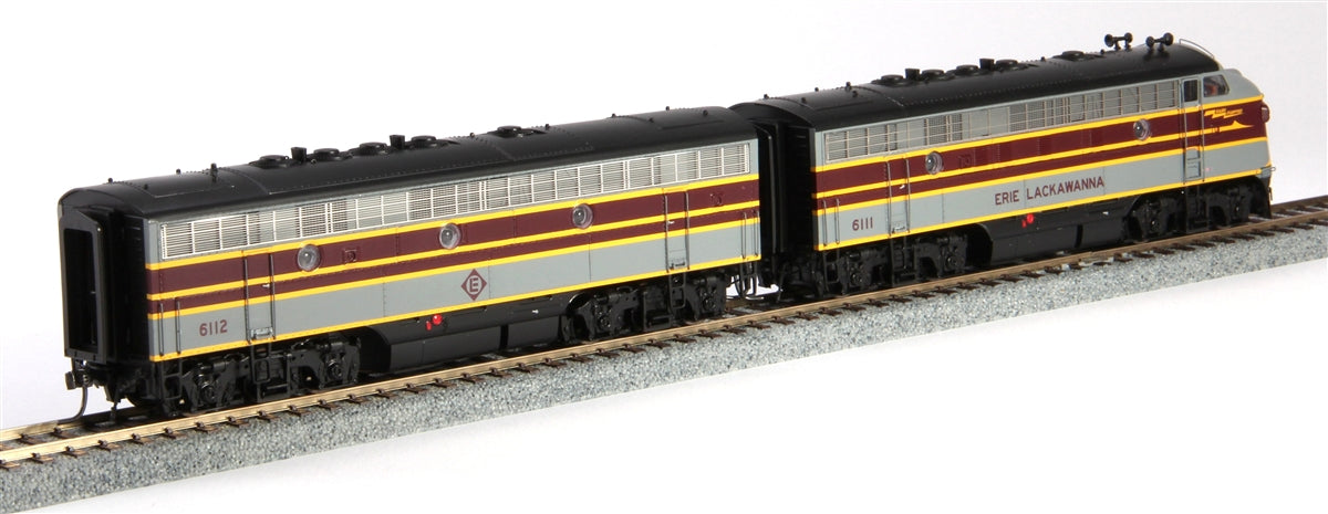 MTH 80-2123-0 HO Erie Lackawanna F7 A/B Diesel Set #6111/#6112 - DCC Ready
