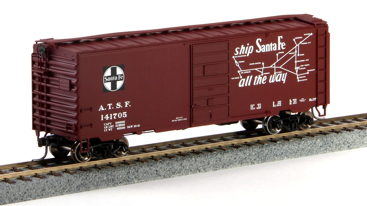 MTH 85-74077 Santa Fe HO Scale 40’ PS-1 Boxcar #141705