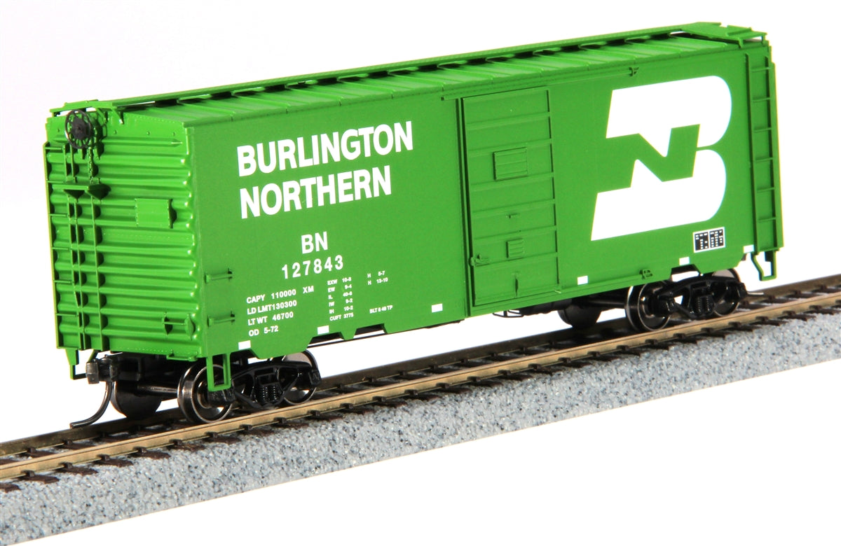 MTH 85-74104 Burlington Northern HO Scale 40’ PS-1 Box car #127843