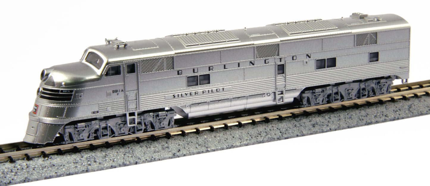 Kato 176-5402 N Scale CB&Q "Silver Pilot" E5A Diesel Locomotive #9911A