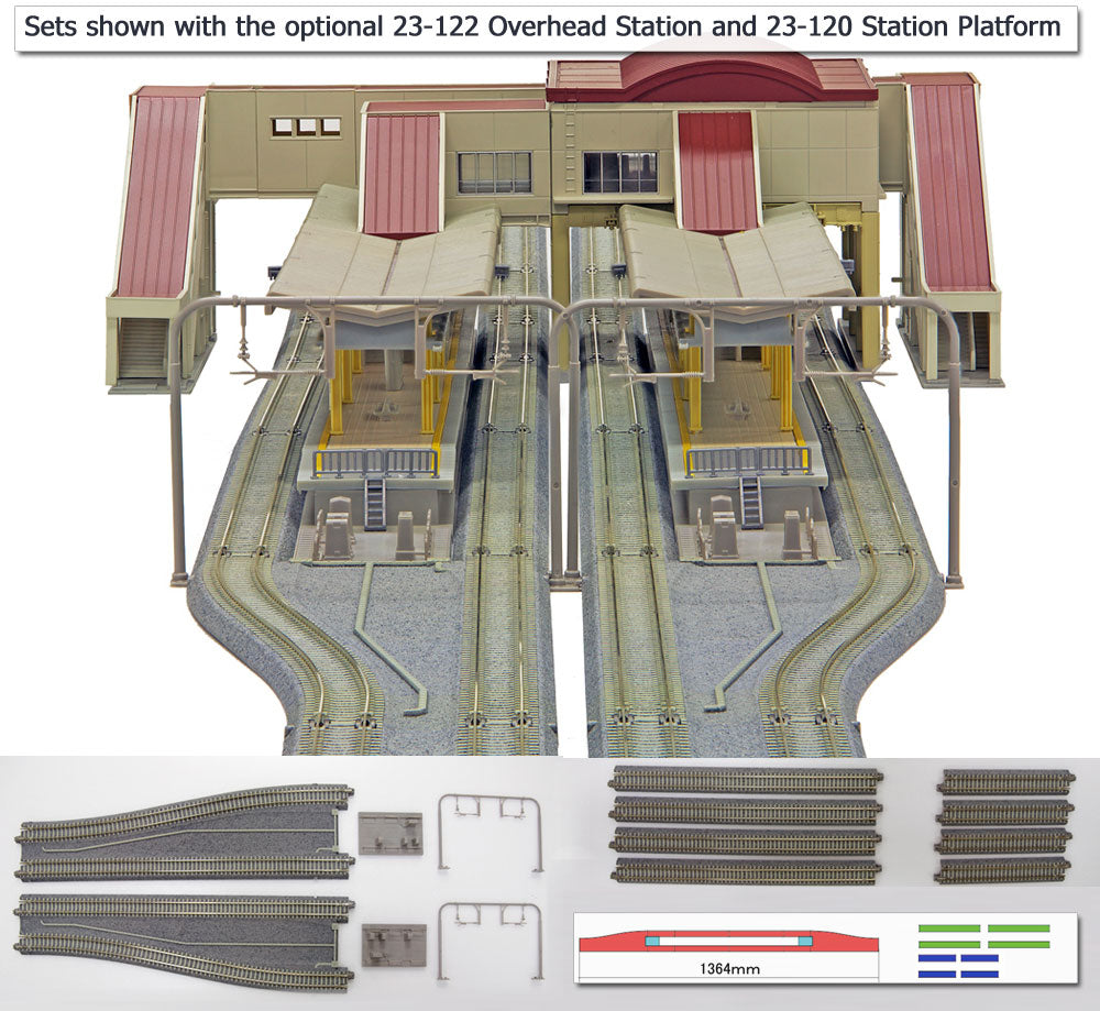 Kato 20-874 N V15 Double Track Set For Station