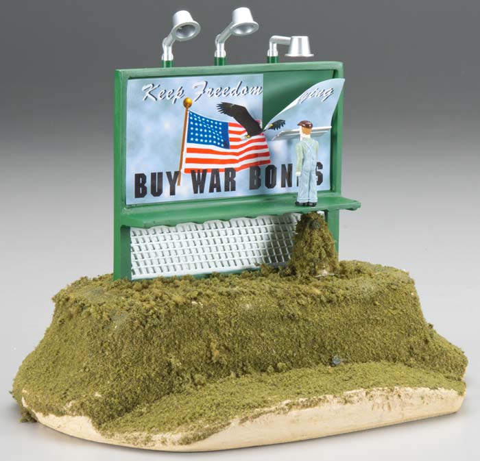 Bachmann 42603 O Plasticville Buy War Bonds Operating Billboard