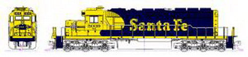 Kato 176-8208 N Scale Santa Fe SD40-2 Mid Production Diesel Locomotive #5077