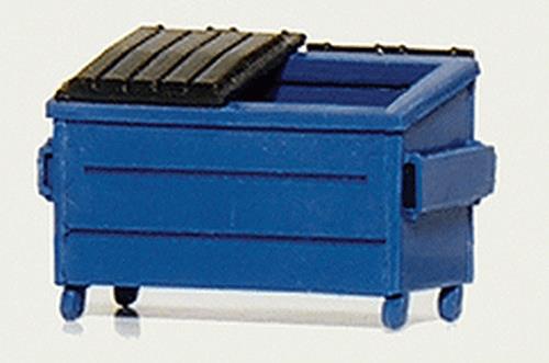 Hi-Tech Details 8003 HO Trash/Recycling Blue Dumpster Kit (Pack of 3)