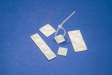 Itty Bitty Lines 1211 Adhesive Backed Natural 3/4" Nylon Square Cable Tie Mount