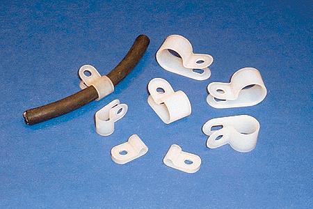 Itty Bitty Lines 1215 1/4" Inside Dia. Natural Nylon Cable Clamp (Pack of 15)