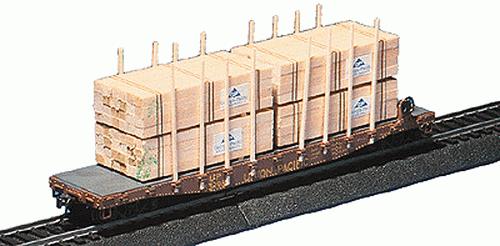 Jaeger HO Products 2525 HO Georgia-Pacific Heavy Timber Flat Car Load Kit