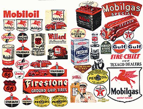 JL Innovative Design 184 HO 1940's & 1950's Gas Station & Oil Poster (Set of 41)