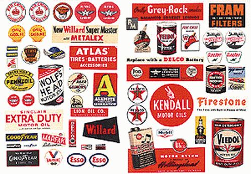 JL Innovative Design 284 HO Gas Station Posters & Signs Series II 1940-60