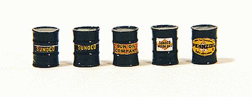 JL Innovative Design 312 HO Gas Station Barrels Green (Pack of 5)