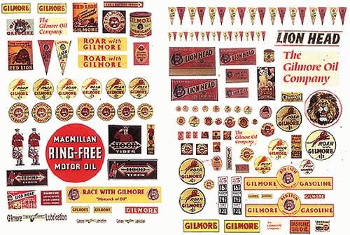 JL Innovative Design 372 HO Gilmore Vintage Gas Station Signs 1930-1950 (107)