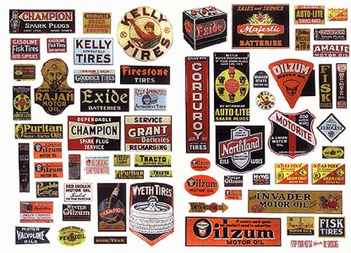 JL Innovative Design 373 HO Oil and Tire Signs for Gas Stations 1940-1950 (67)
