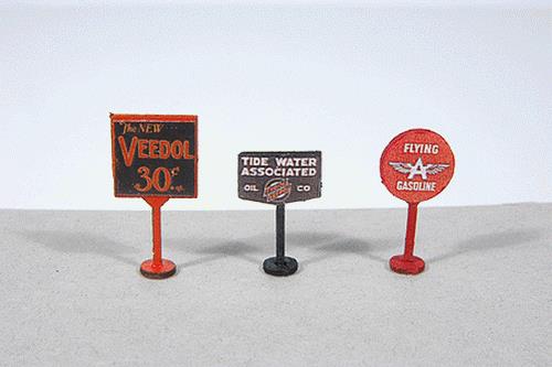 JL Innovative Design 465 Vintage Gas Station Curb Signs Flying A (Pack of 3)