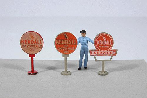JL Innovative Design 474 Vintage Gas Station Curb Signs Kendall