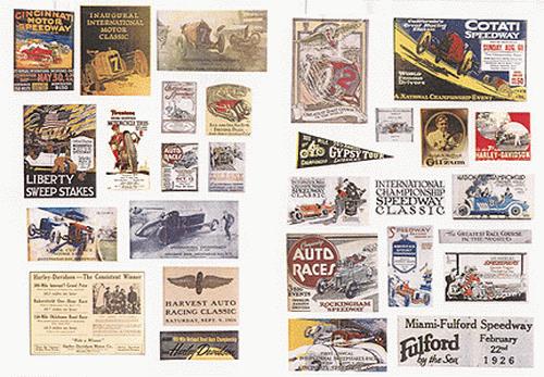 JL Innovative Design 549 HO Racing and Speedway Signs/Posters 1920-1940 (30)