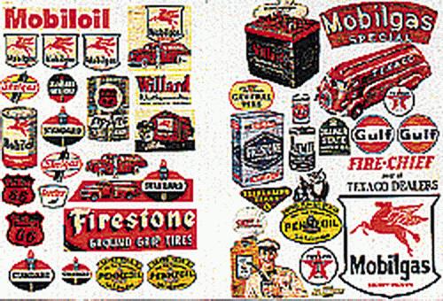 JL Innovative Design 685 N Gas Station & Oil Company Signs/Posters (Set of 41)
