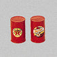 JL Innovative Design 752 O Texaco Red Barrel (Set of 2)