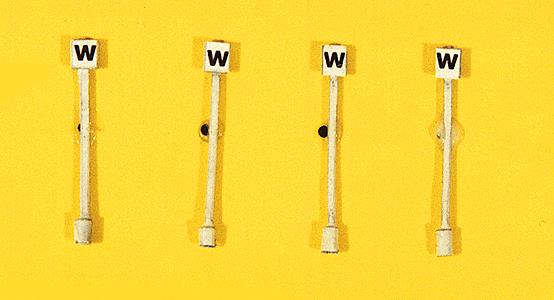 JL Innovative Design 833 HO Right of Way Signs, Whistle Sign (Set of 4)