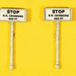 JL Innovative Design 839 HO Stop Railroad Crossing 400 Feet Sign Set (Pack of 2)