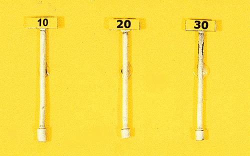JL Innovative Design 841 HO Rectangle Speed Signs Slow Set (Pack of 3)