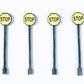 JL Innovative Design 852 HO Vintage Stop Sign - Yellow Pre-1958 (Pack of 4)