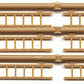 JV Models 8494 HO Natural Wood 16' & 21' 4.9m & 6.4m Wood Ladder (Pack of 6)