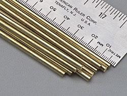 K&S 164 1/8" x 12" Single Solid Brass Rod