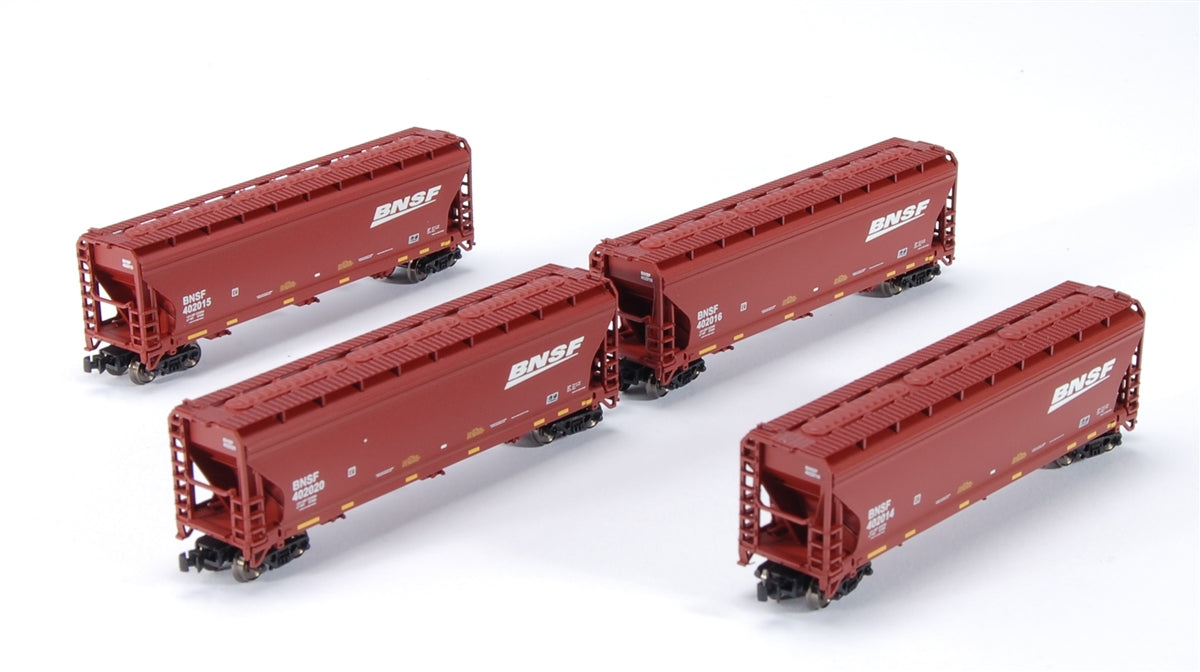 American Z-Line 903053 Z BNSF ACF 3-Bay Hopper (Set of 4)