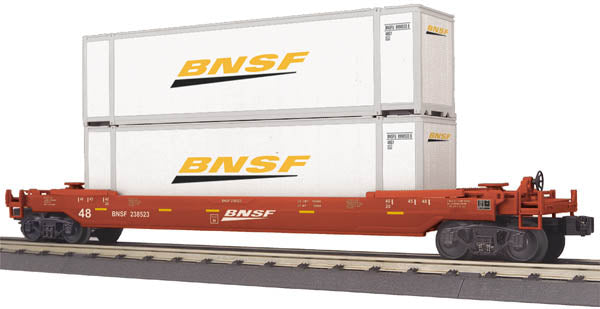 MTH 30-76470 O Gauge BNSF Husky Stack Car #238523
