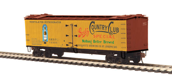 MTH 80-94021 HO Scale M.K. Goetz Brewing R40-2 Woodside Reefer Car #14310