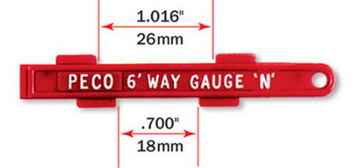Peco SL-336 N Track Laying 6' Way Gauge