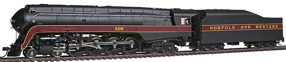 Broadway Limited 2554 HO Norfolk & Western Class J 4-8-4 Paragon2™ #608