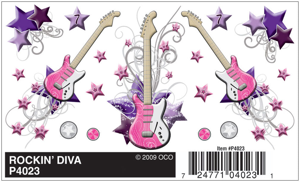 PineCar P4023 Rockin' Diva Dry Transfer Decals
