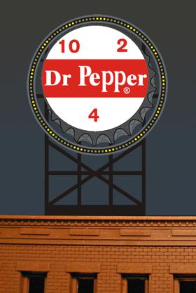 Miller Engineering 2681 HO/O Dr. Pepper Animated Neon Billboard