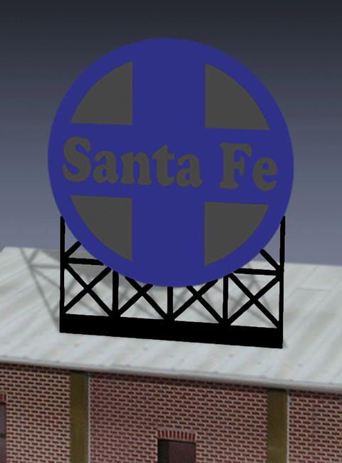 Miller Engineering 440552 HO/N Santa Fe Animated Neon Billboard Medium