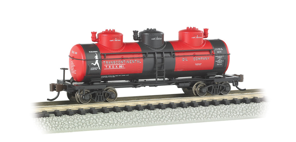 Bachmann 17154 N Transcontinental Oil Co. 3-Dome Tank Car #961