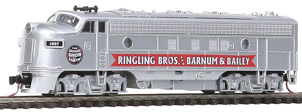 MicroTrains 98500721 N Scale Ringling Bros FP-7 Diesel #1907