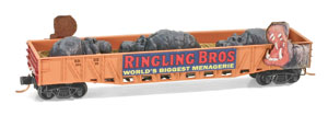 Micro-Trains 06300020 N Scale Ringling Bros. 50' Fishbelly Side Gondola #20156