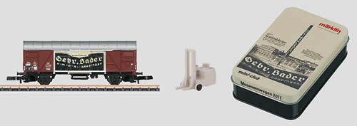 Marklin 80022 Z Wood Boxcar & Forklift Set in Tin Container
