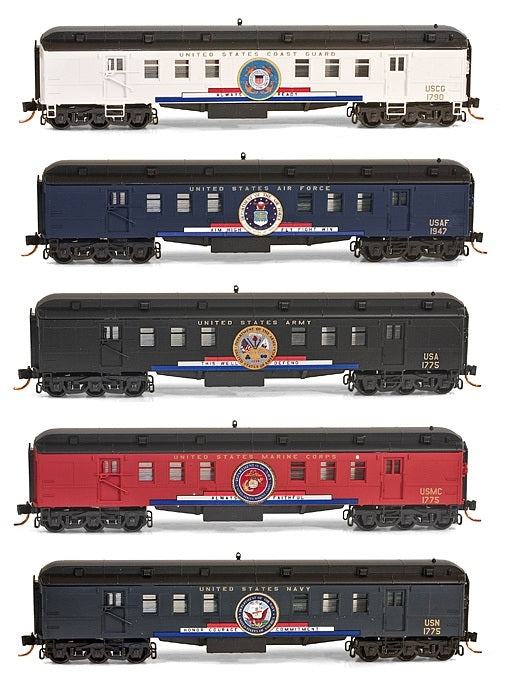 Micro-Trains 99321140 N US Veterans Tribute Passenger Collectible Car (Set of 5)