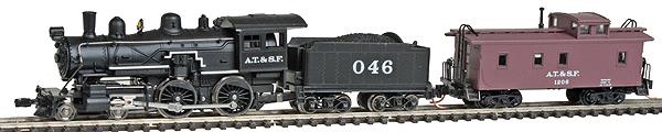Micro-Trains 99321121 N Santa Fe Vintage Poster Loco & Caboose Only Set
