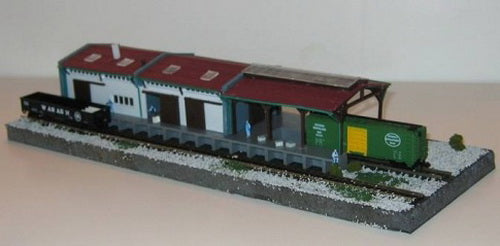 NJ International 6205 N Freight Shed with Covered landing Platform Building Kit