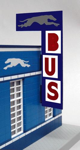 Miller Engineering 5882 N/HO Medium Vertical Greyhound Bus Station